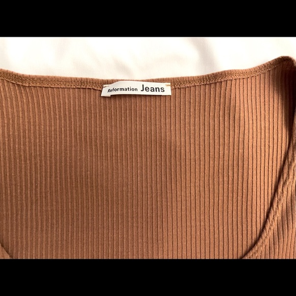 Reformation Square Neck Ribbed Top - Picture 3 of 4